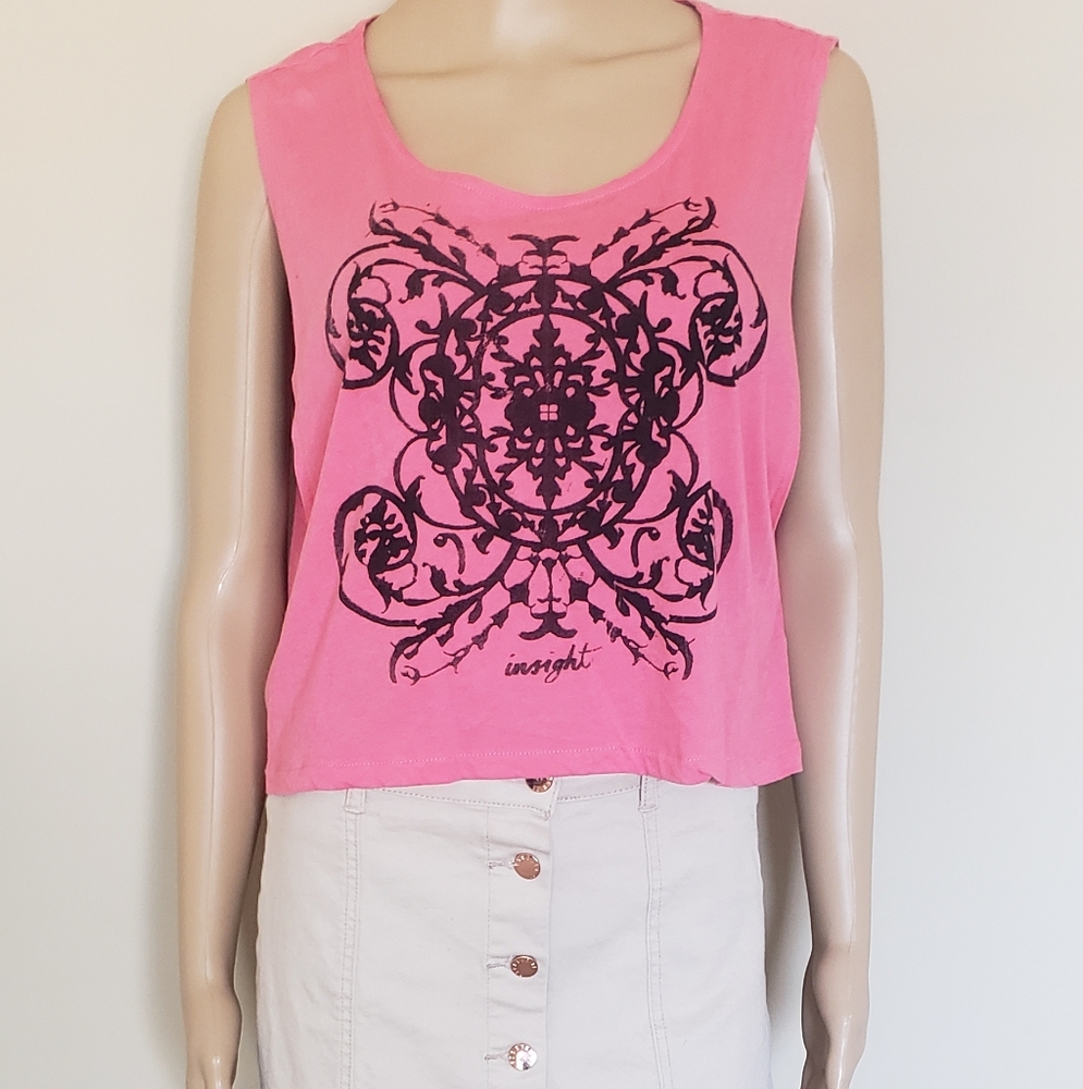 INSIGHT SLEEVELESS PINK TANK TOP